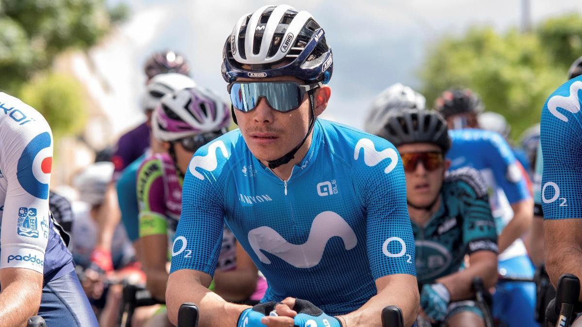 El colombiano Miguel Ángel López, corredor del Movistar