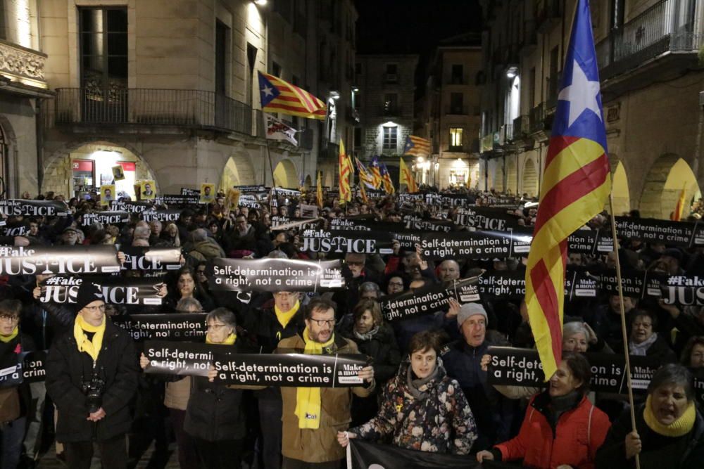 Concentració a Girona per la llibertat dels polítics presos