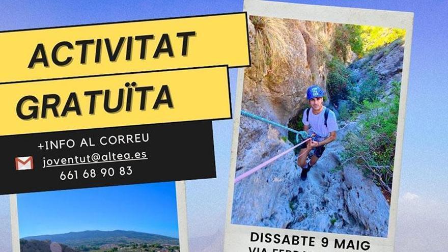 Vía ferrata e iniciación al rapel gratis en Altea para los jóvenes: fechas y cómo apuntarse