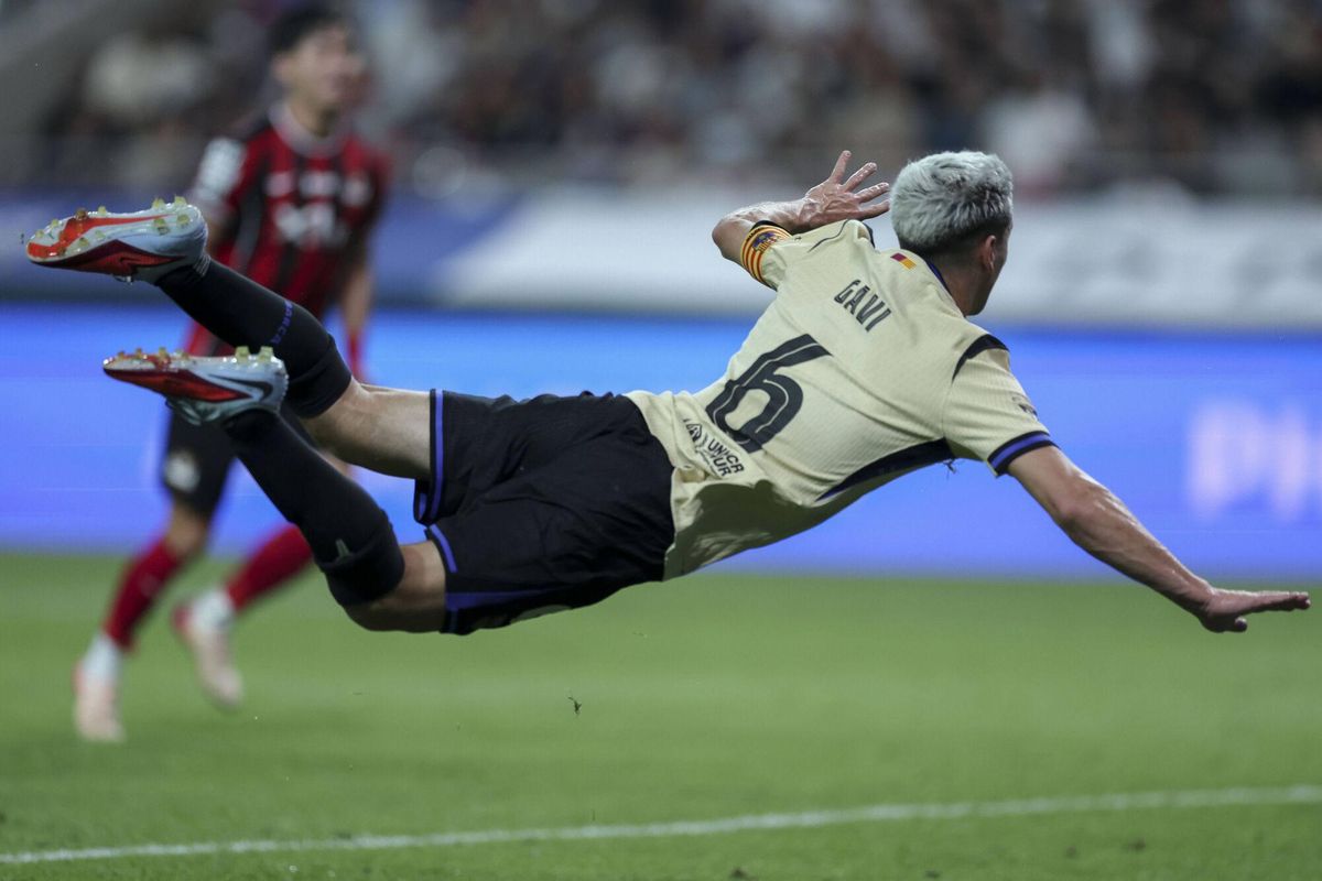 Gavi en el partido ante el FC Seoul.