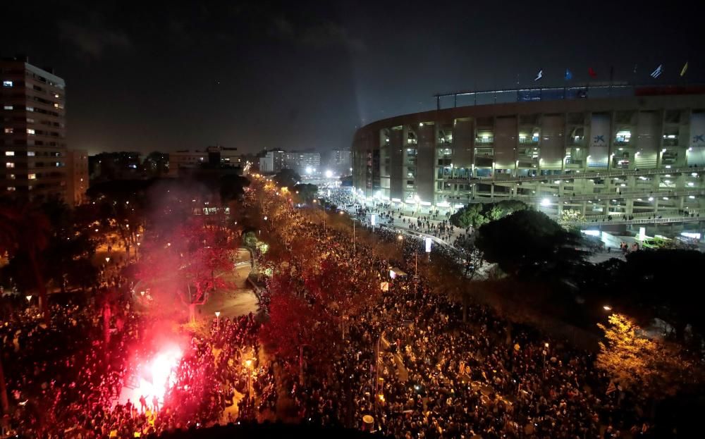 Acció de Tsunami Democràtic al Camp Nou