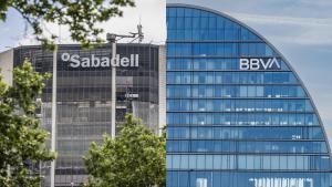 Sede de Banco Sabadell y BBVA .