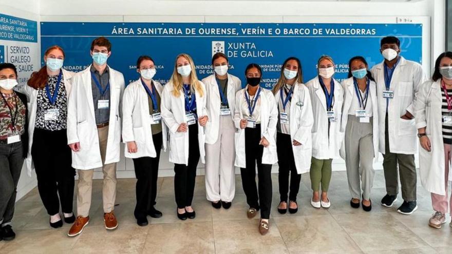 Los estudiantes de Estados Unidos que quieren ser médicos, ayer, en el acto de bienvenida.   | // CHUO