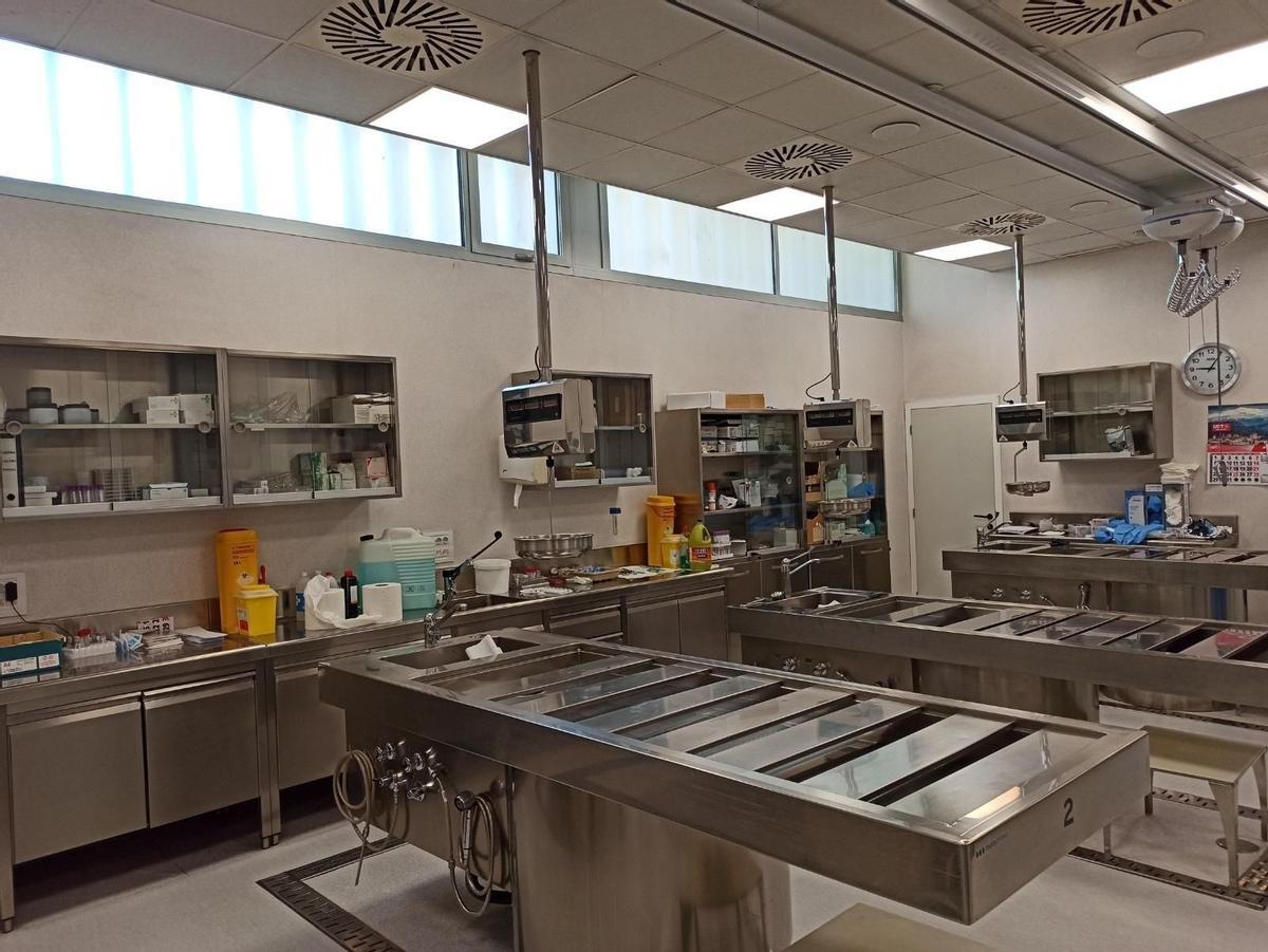 Sala de autopsias en un Instituto de Medicina Legal