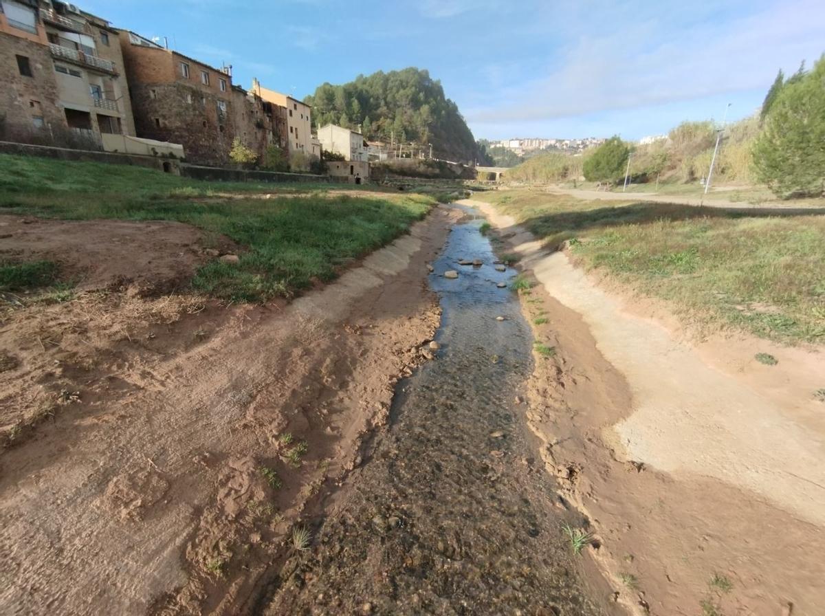 Tram de la Coromina per on es va tornar a fer passar artificialment una petitat làmina d'aigua