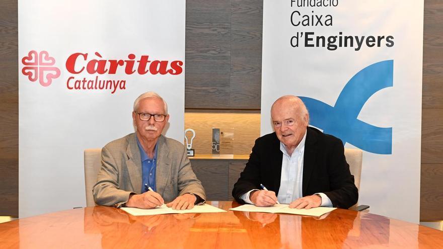 La Fundació Caixa d’Enginyers signa un acord de col·laboració amb Càritas Catalunya