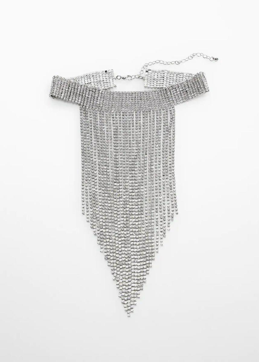 Collar 'choker' de cascada con cristales