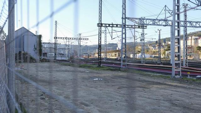 Estado actual de las obras, en las inmediaciones de la estación ferroviaria de Ourense. |  Roi Cruz