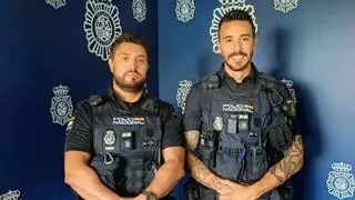 Dos policías salvan la vida a un nonagenario que se había atragantado en su domicilio