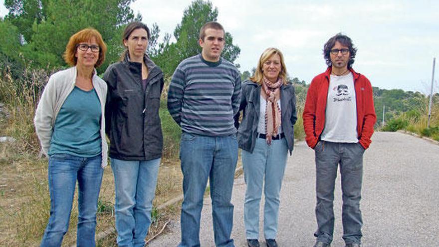 Miembros de los colectivos ecologistas ayer en Muleta.