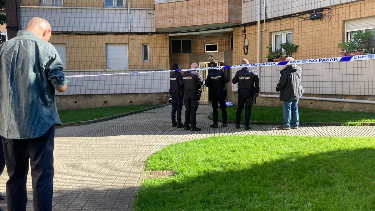 La zona de los hechos, acordonada.