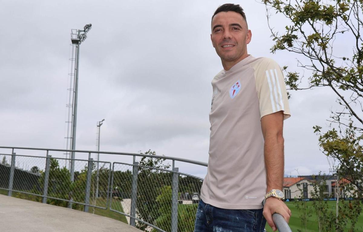 Iago Aspas, en la Cidade Deportiva Afouteza.