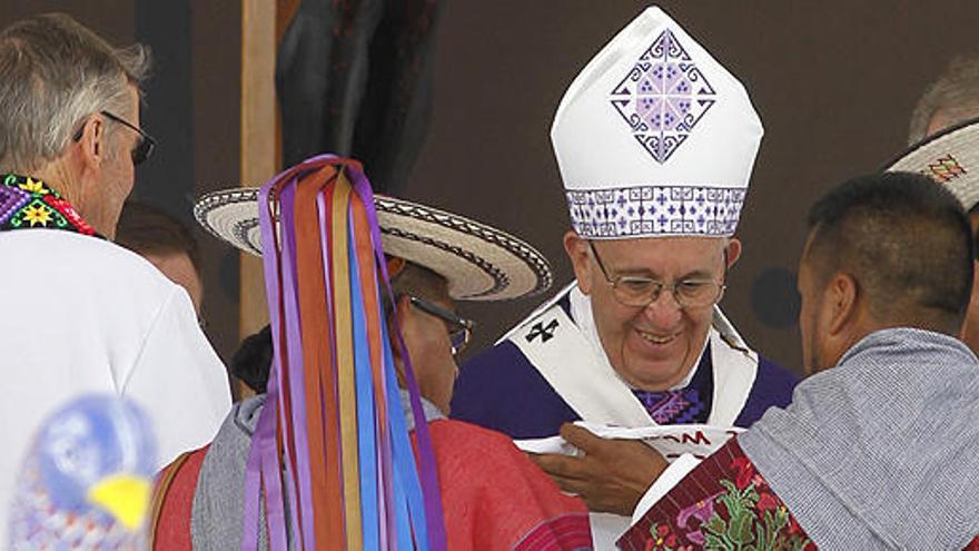 El Papa Francisco, en San Cristóbal de las Casas.