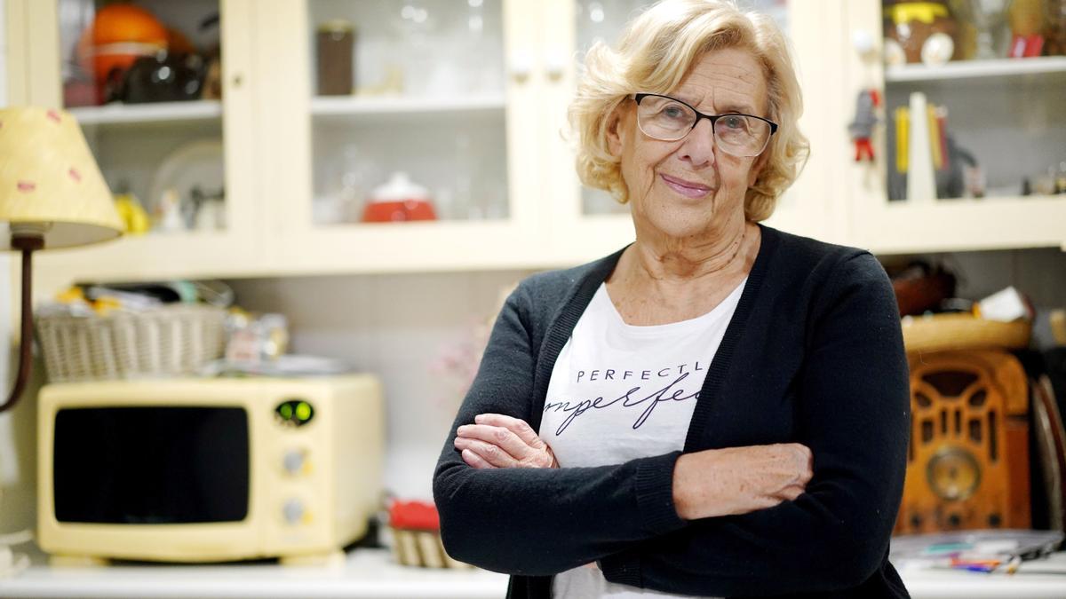 Manuela Carmena, en una imagen de archivo en su casa.