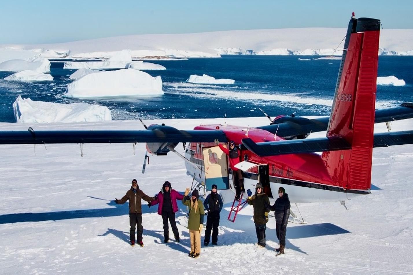 El equipo de Anet-Polenet en la Antártida.