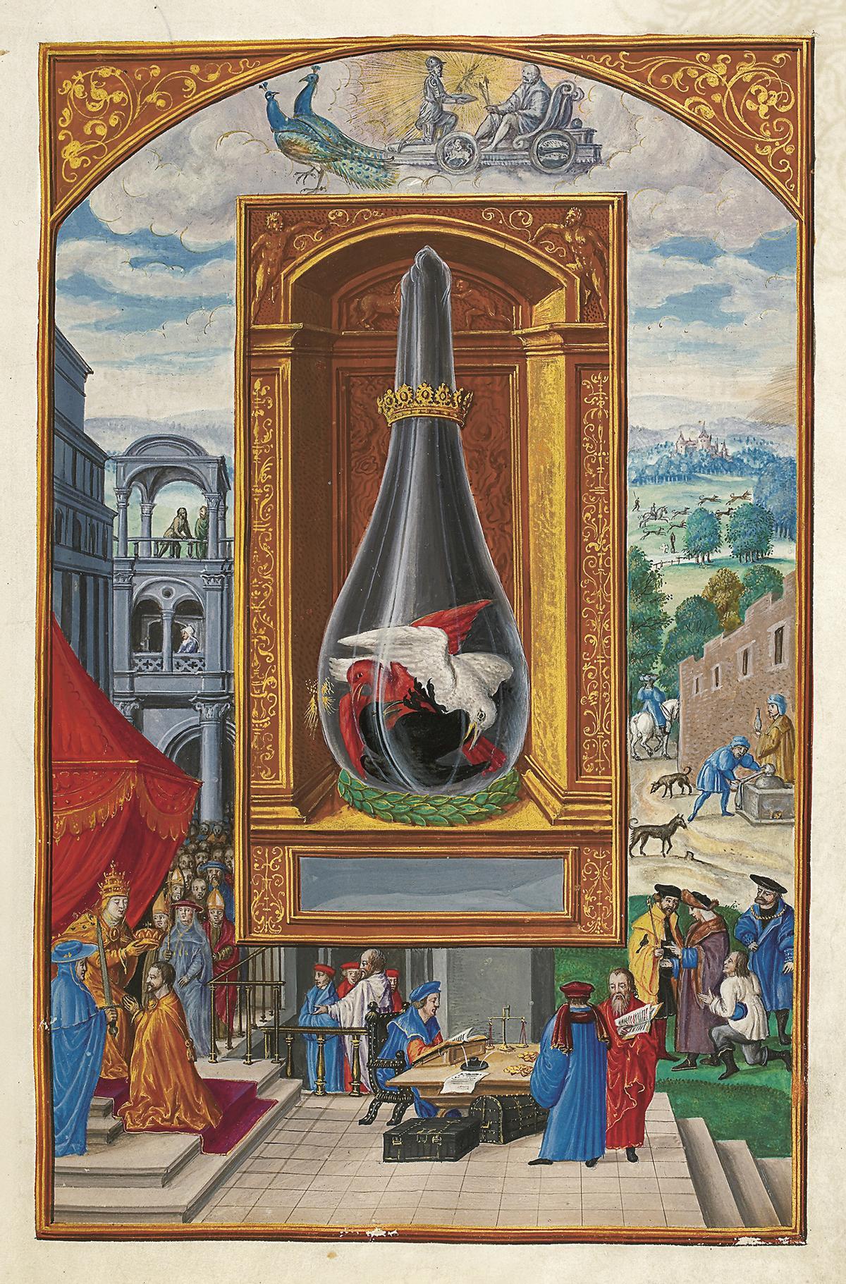 Splendor Solis - Folio24r Coronacion Carlos V.