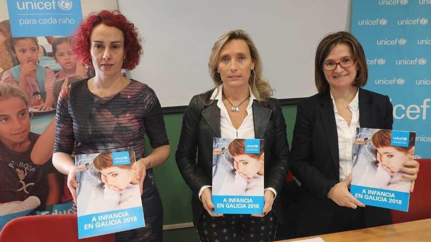 Presentación del informe de Unicef, ayer, en Santiago.