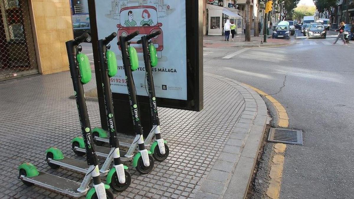 Patinetes en Málaga.