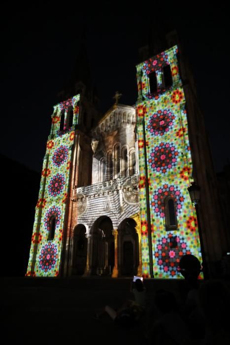 Proyección de "videomapping" en Covadonga.