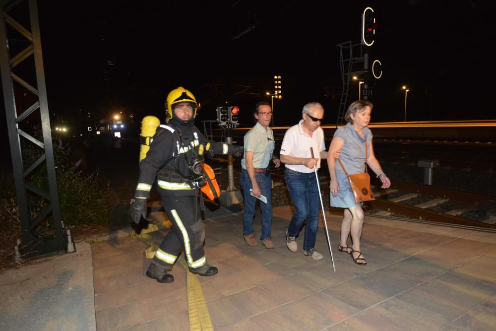 Simulacro en Pontevedra de un accidente de tren