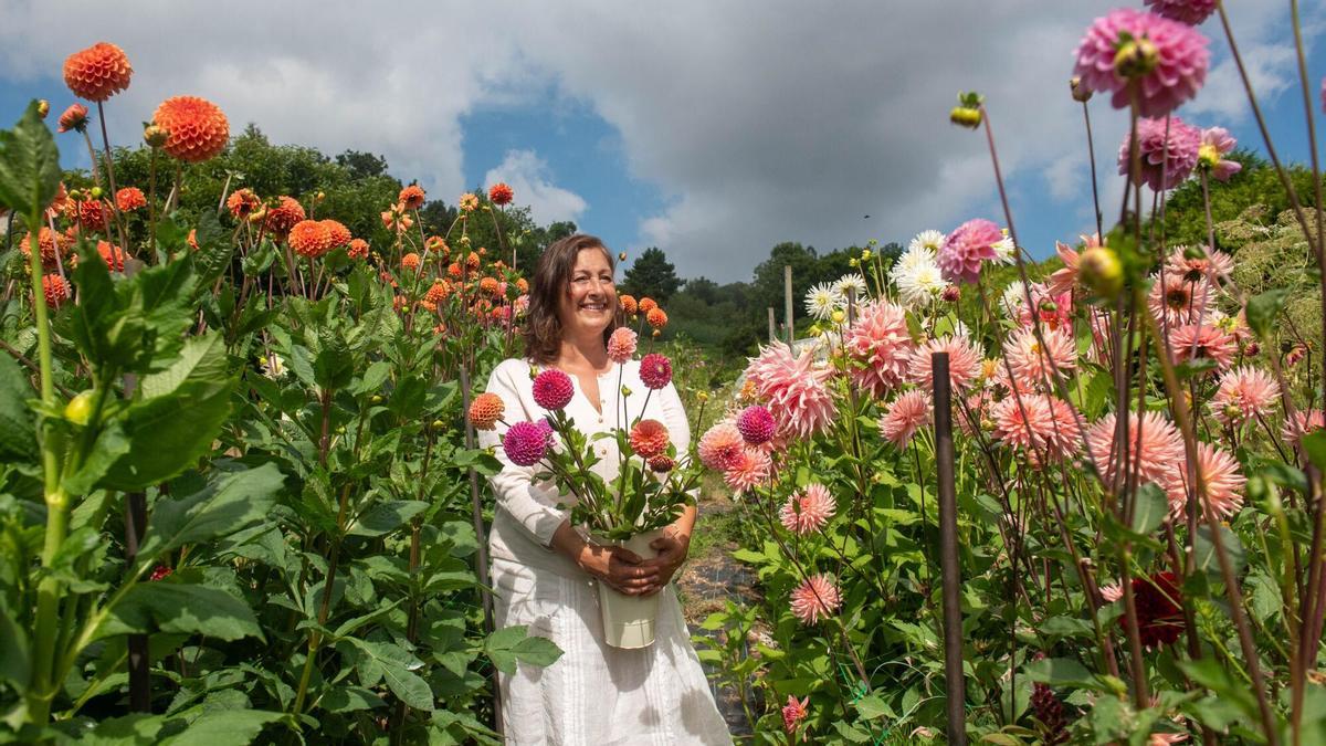 El rincón más inglés de A Coruña es una floristería al aire libre y lo cultiva una vecina de A Zapateira: "A veces empiezo a las diez y salgo a las once de la noche"