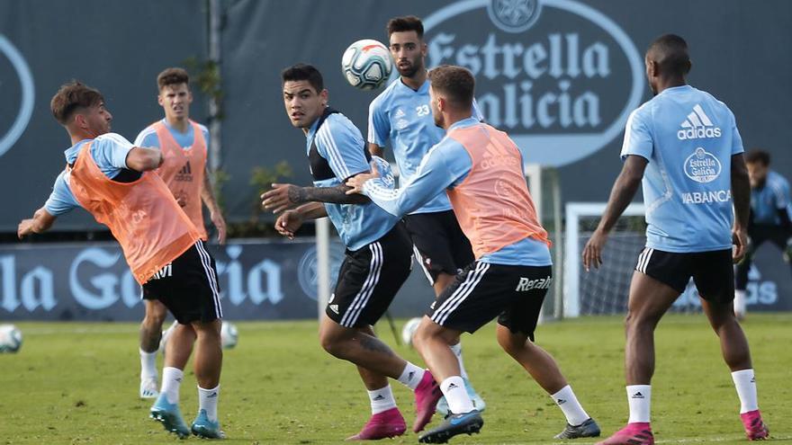 Toro Fernández, durante un entrenamiento en A Madroa.