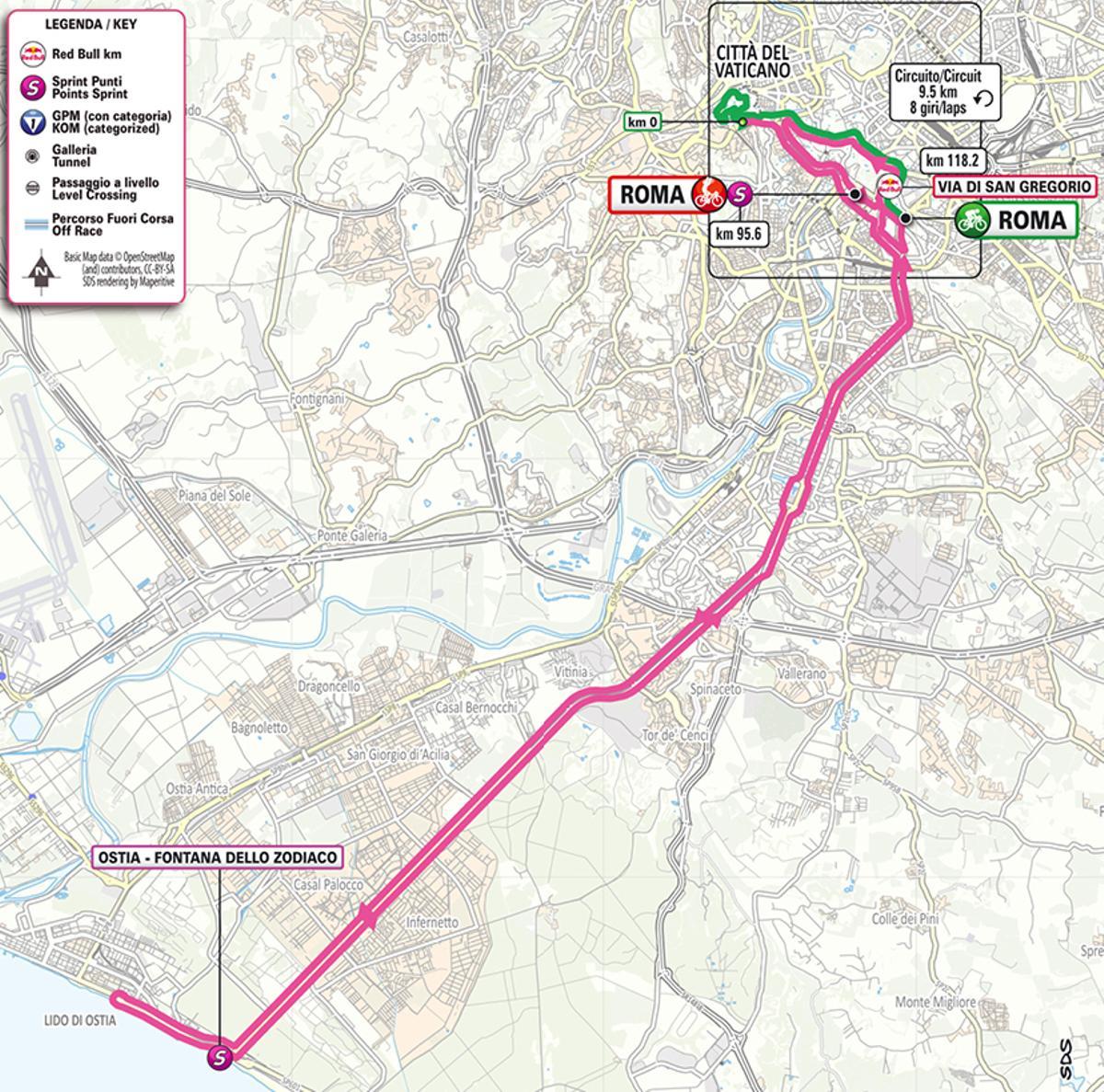 El recorrido de la etapa 21 del Giro de Italia 2025