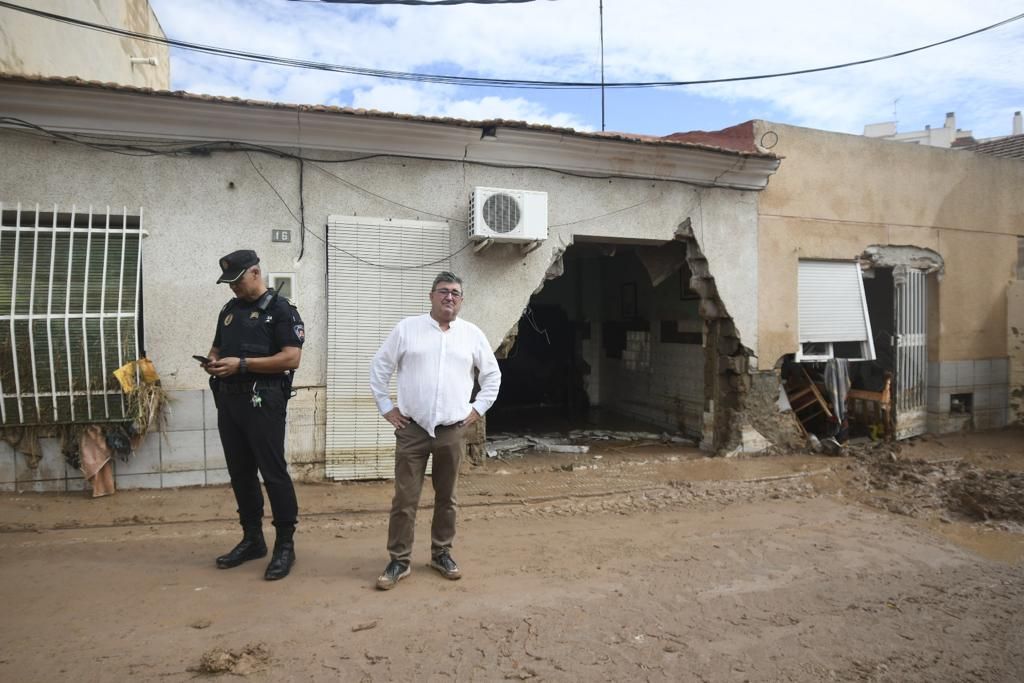 Estampa desoladora en la pedanía de Javalí Viejo tras el diluvio de madrugada