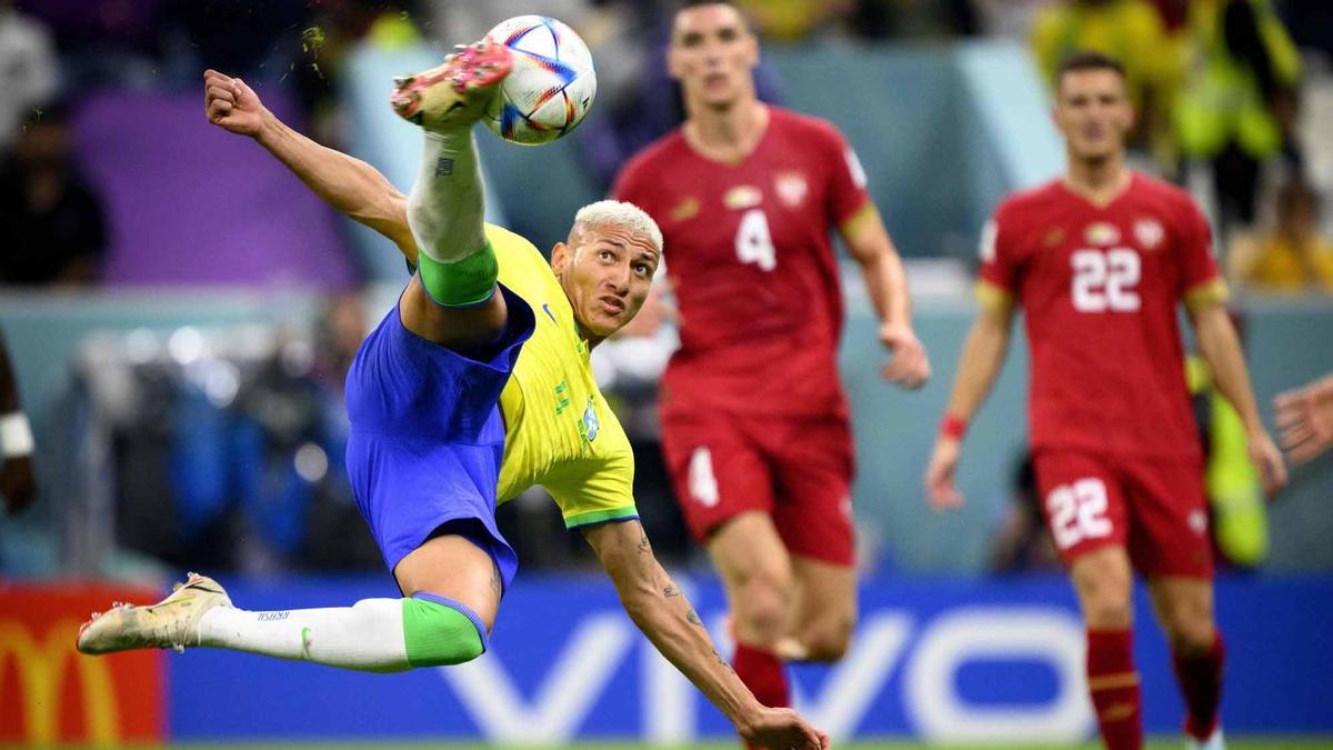 Richarlison marcó de esta manera su segundo gol contra Serbia