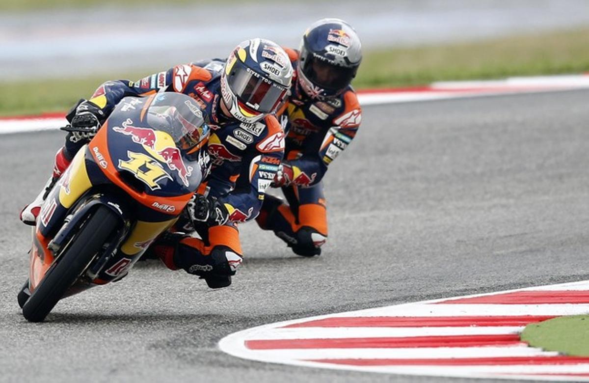 Sandro Cortese, en els entrenaments del Gran Premi de San Marino, aquest dissabte.