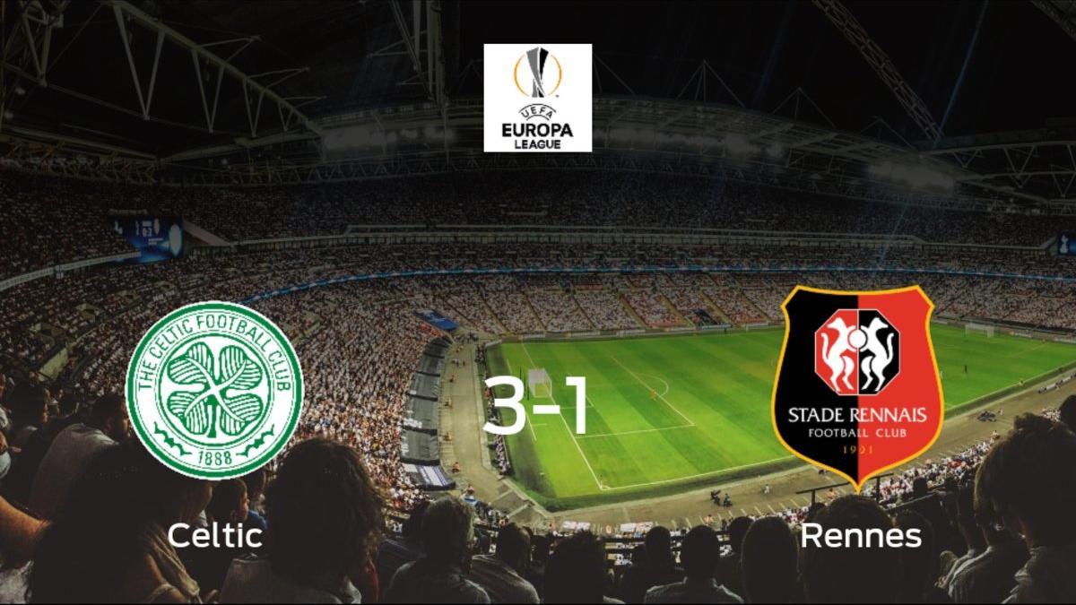 Los tres puntos se quedan en casa tras el triunfo del Celtic frente al Stade Rennes (3-1)