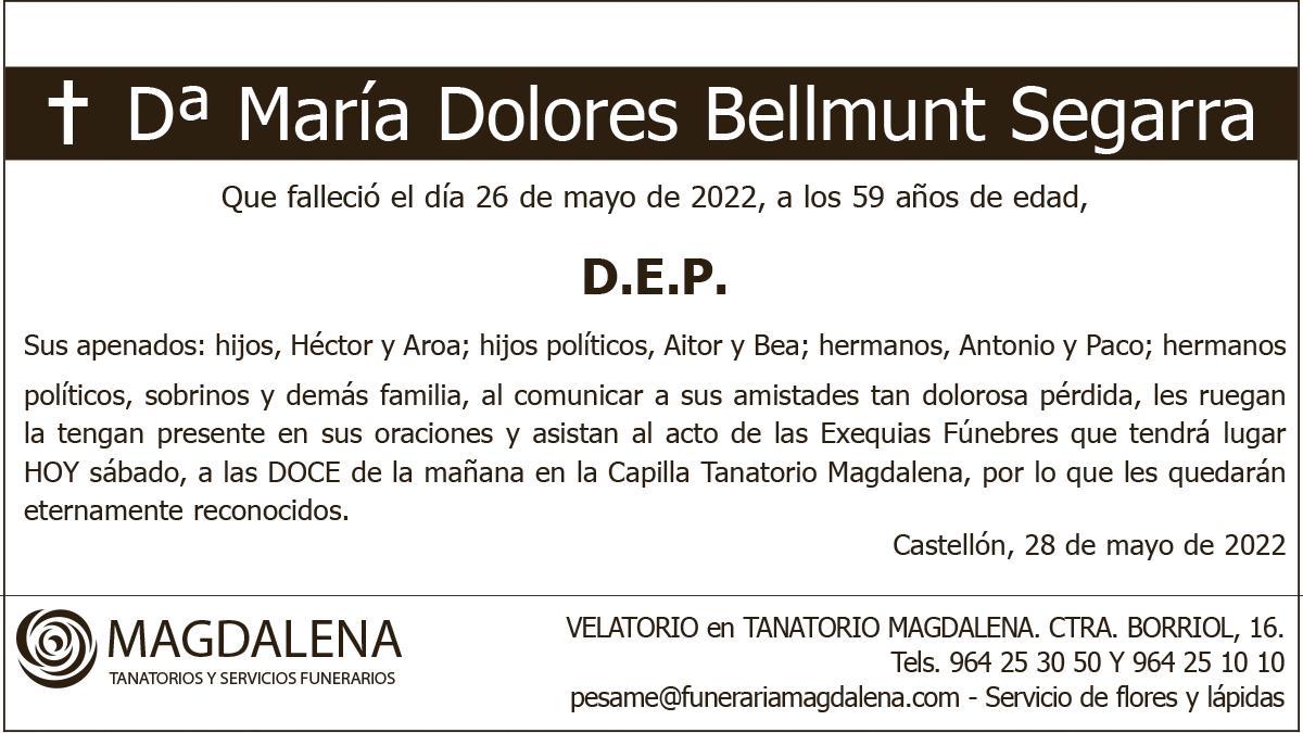 Dª María Dolores Bellmunt Segarra