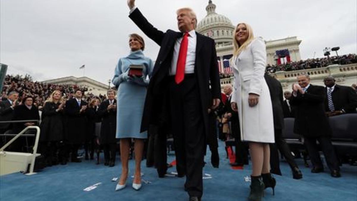 Donald y Melania Trump con Barack y Michelle Obama.