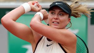 Paula Badosa, durante su partido de tercera ronda contra Daria Kasatkina, de Australia, en Roland Garros.