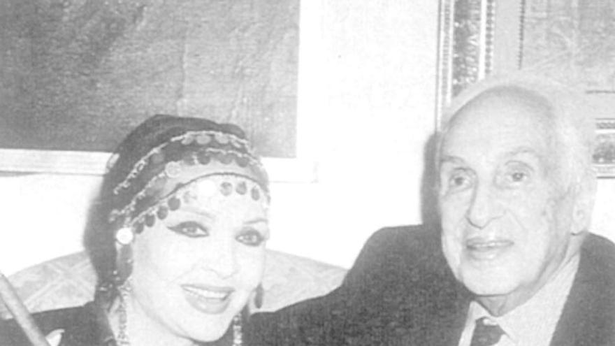 Sara Montiel y Severo Ochoa, en los años noventa.