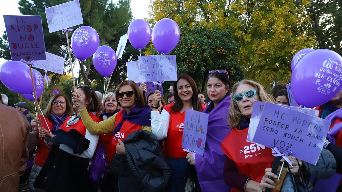 Manifestación en Córdoba por el 25N, el año pasado.