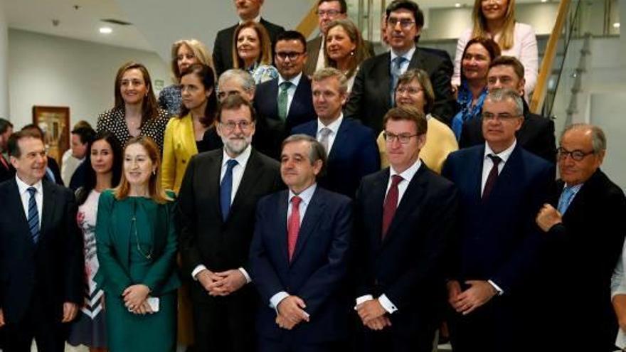 Mariano Rajoy, amb els empresaris gallecs.