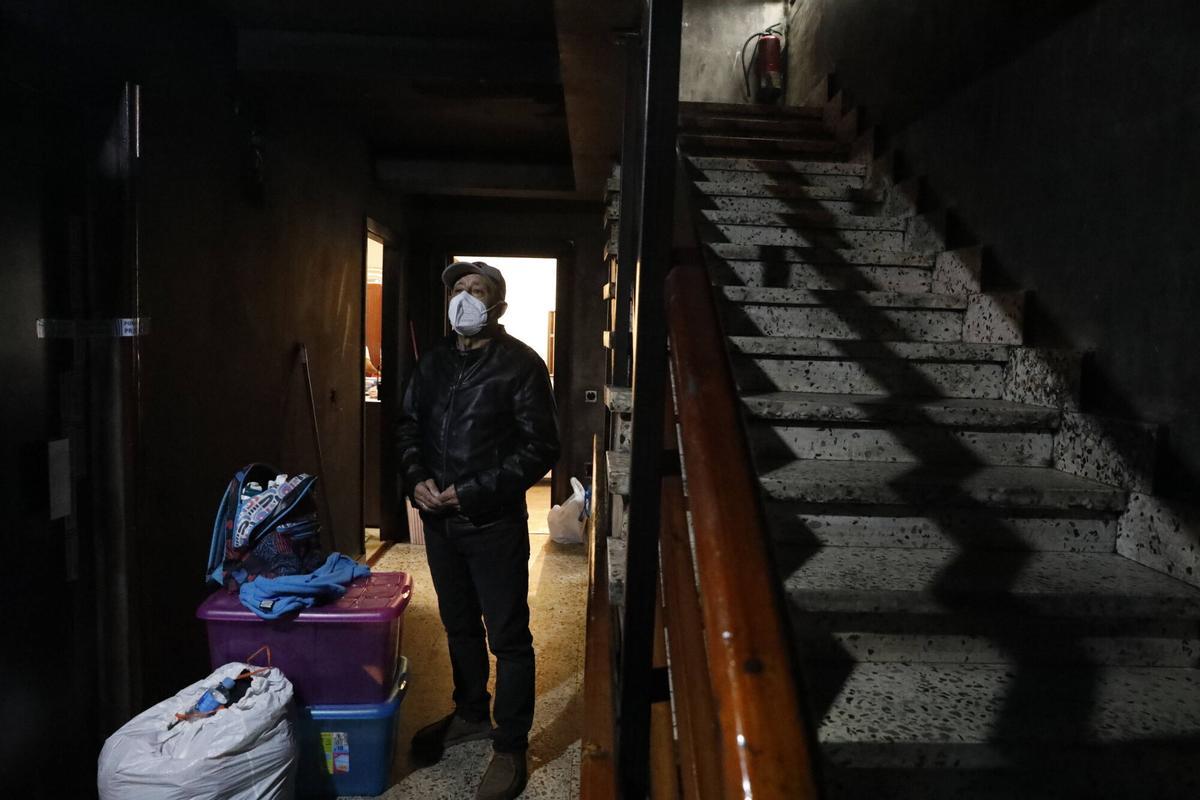 Avilés. Vecindario del inmueble incendiado de Fdez Balsera