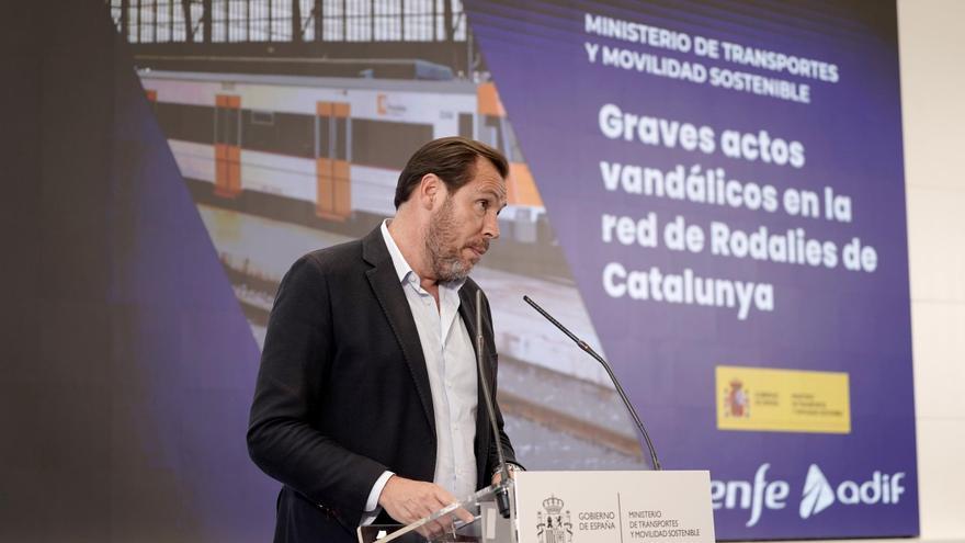 El ministro Puente, sobre la caída de Rodalies: &quot;Es difícil sostener la tesis de que fue solo un robo de cobre&quot;