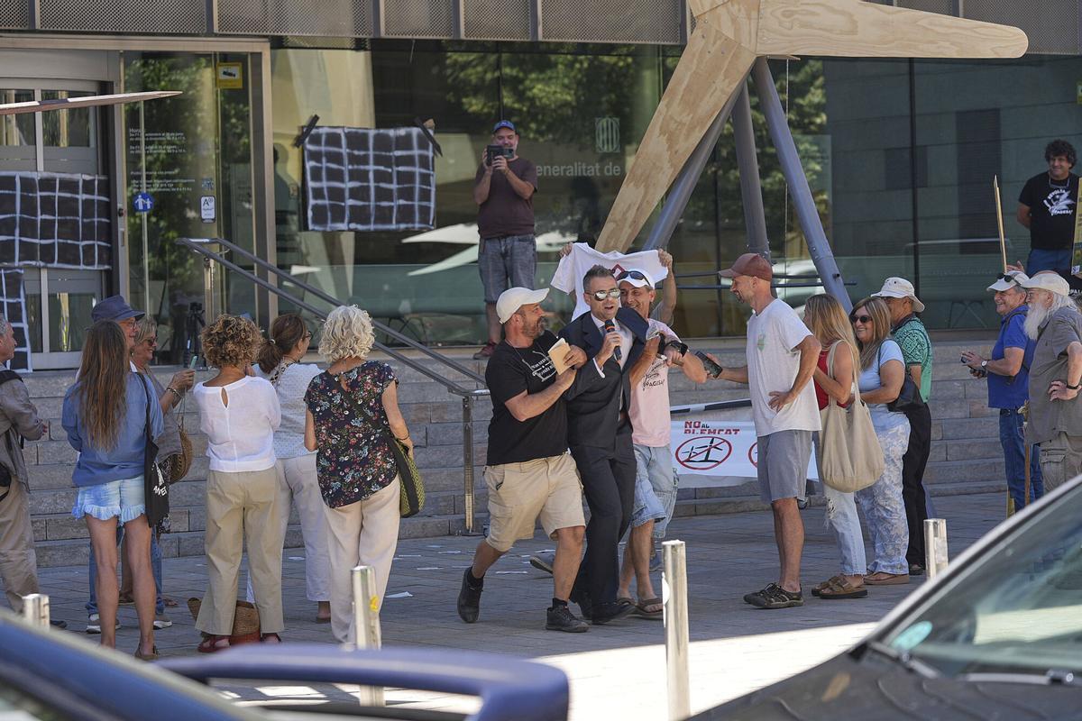 Les imatges de la protesta contra els Macroprojectes energètics