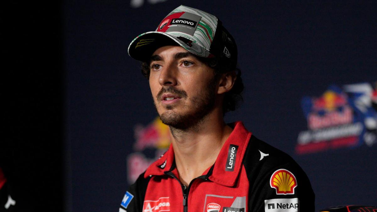 Pecco Bagnaia, en la rueda de prensa previa al Gran Premio de San Marino de MotoGP