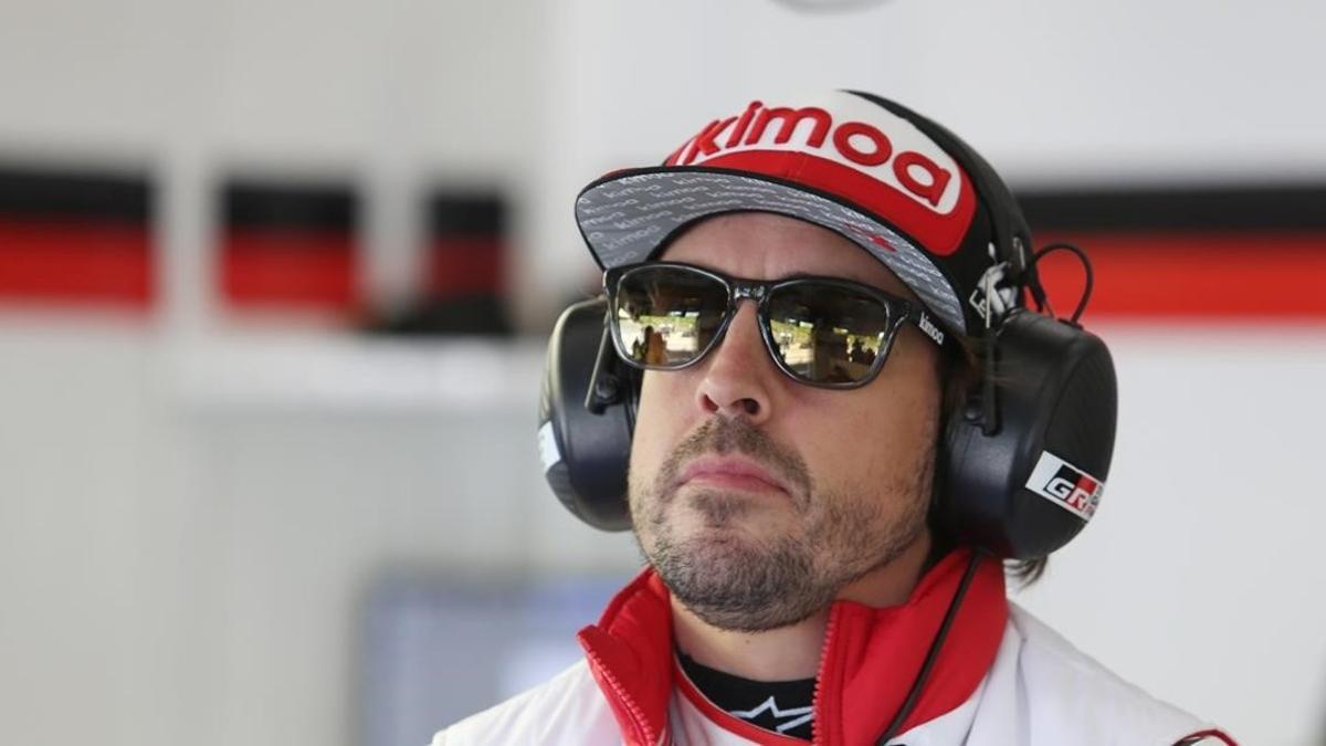 Fernando Alonso, en el equipo Toyota durante las Seis Horas de Spa, que ganaron.