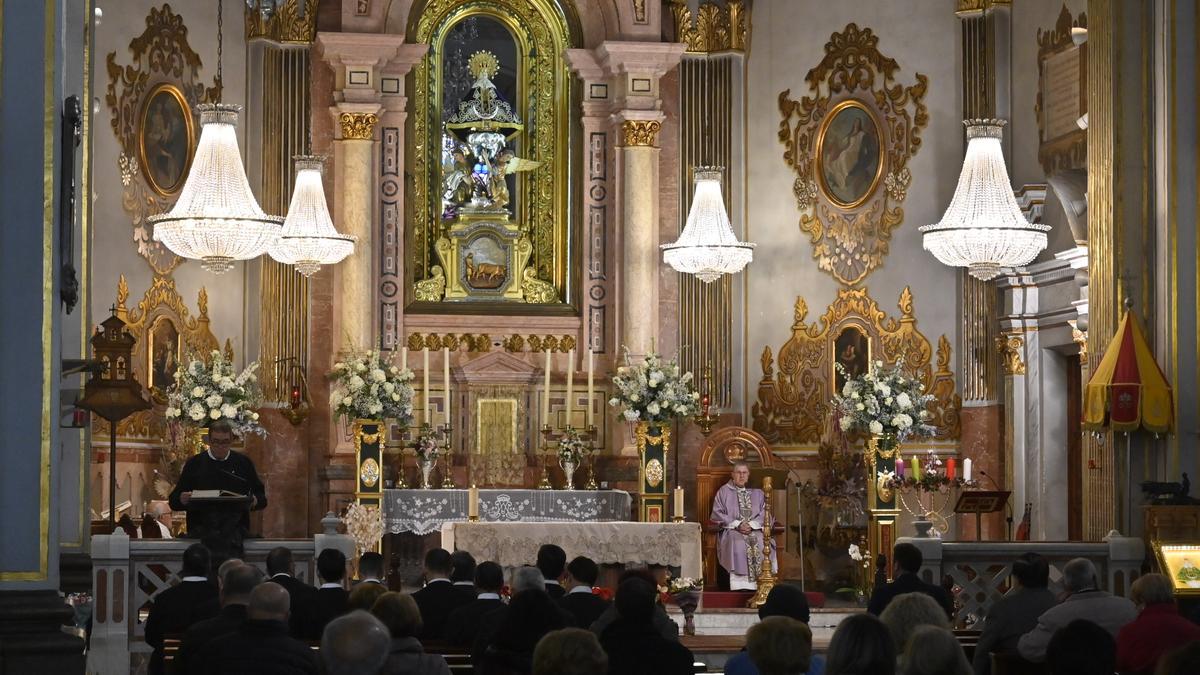 Celebración de un acto religioso en la basílica del Lledó de Castelló, en una imagen del mes de diciembre del año pasado.