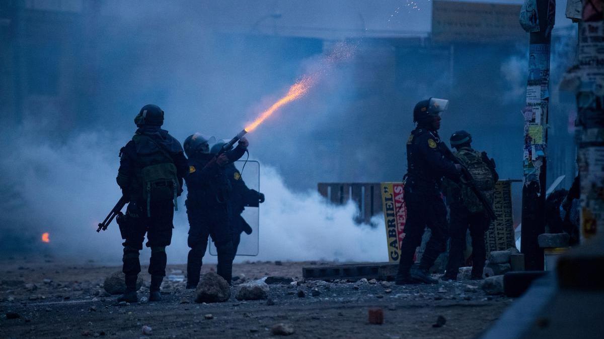 Protestas en Arequipa, Perú.