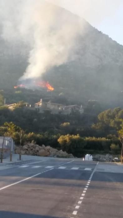 Incendi al Castell del Montgrí.