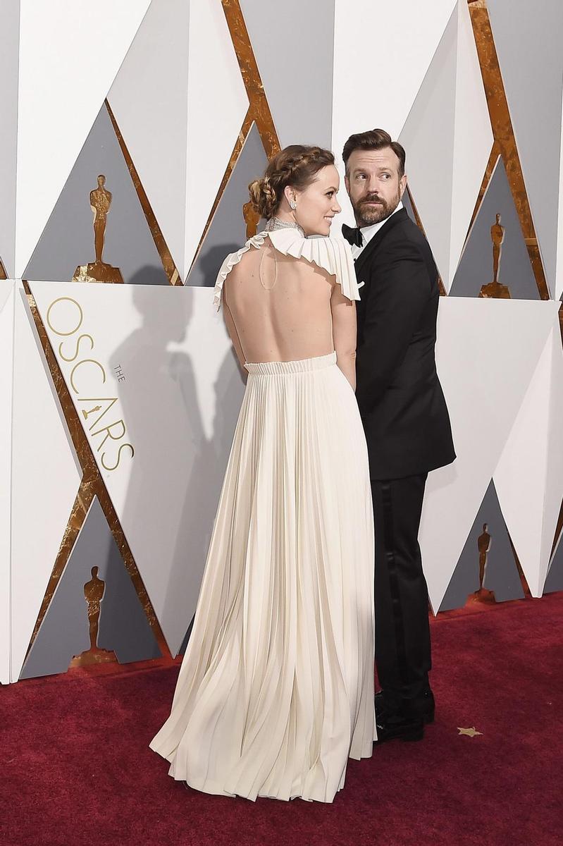 Olivia Wilde y Jason Sudeikis en los Oscar 2016