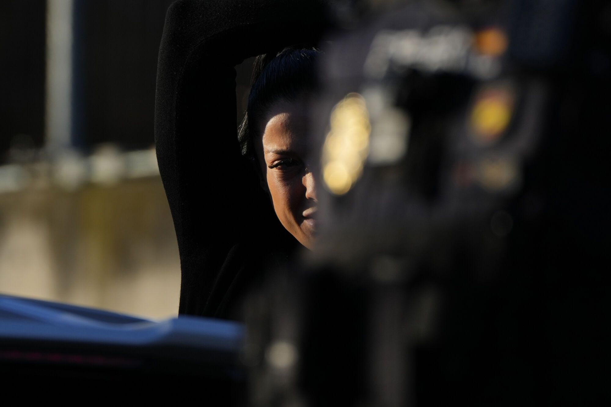 Soccer player Jenni Hermoso arrives at a court on the outskirts of Madrid, Spain, Monday Feb. 3, 2025 to appear as a witness during the trial of former president of Spain's soccer federation Luis Rubiales for his unsolicited kiss on Jenni Hermoso. (AP Photo/Manu Fernandez)