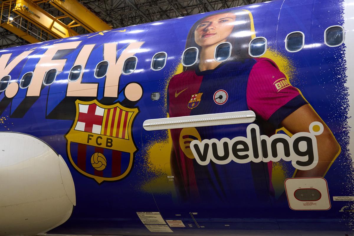 Vueling y el Barça Femenino presentan el nuevo avión del equipo inspirado en la trayectoria de sus jugadoras