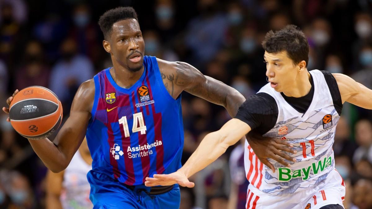 Nigel Hayes-Davis, in his stage at Barça