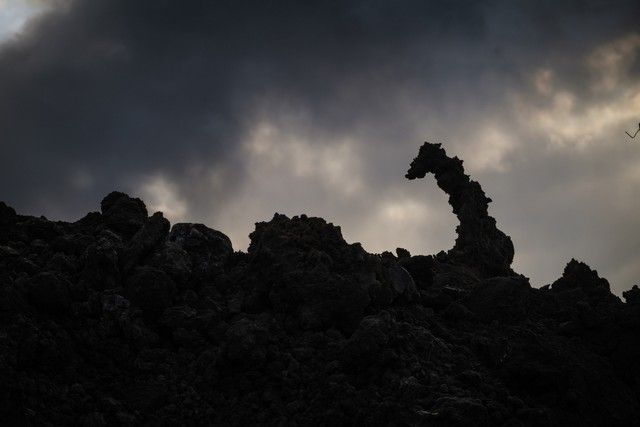 Volcán de La Palma, plataneras y zona de exclusión